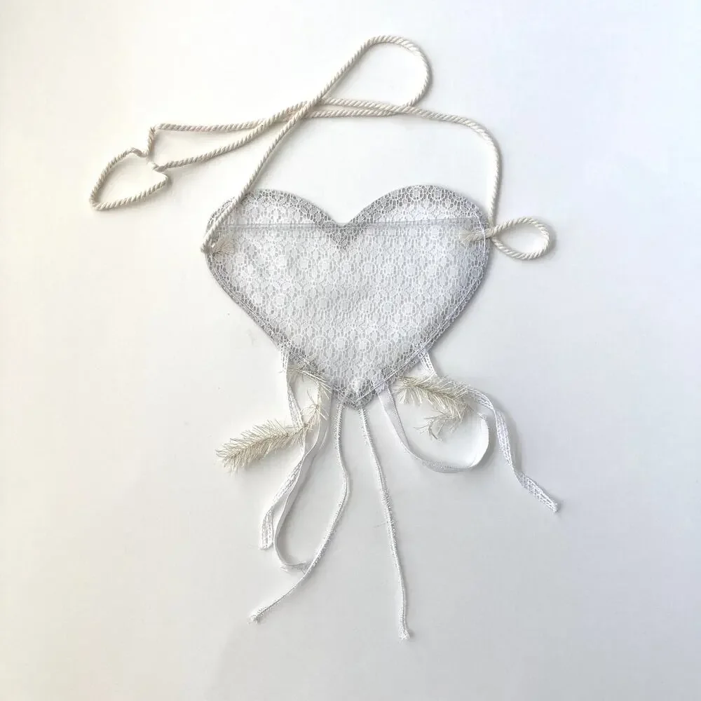 Heart Shaped Transparent Purse Pouch Bag